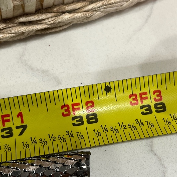 Vintage Silver Mesh Snake Necklace/Belt Crystals Eyes Head Designer 38” - Picture 10 of 10